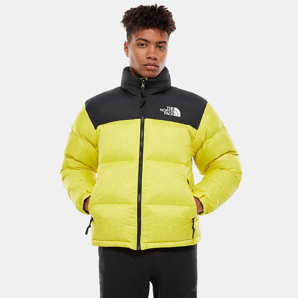 The North Face Nuptse Jacket Mens Australia - The North Face 1996 Retro Packable Citron Yellow (NXD-